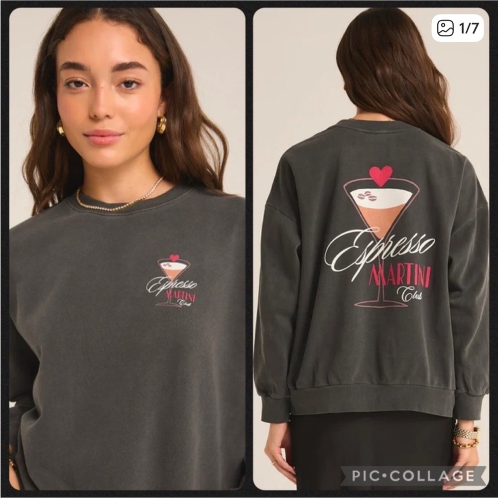 Z Supply Espresso Martini Sweatshirt Size Small